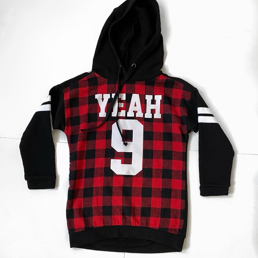 Kidpik plaid sweatshirt hoodie